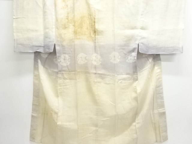 JAPANESE KIMONO / ANTIQUE MENS JUBAN / SILK / SHIBORI / BUNDO PATTERN